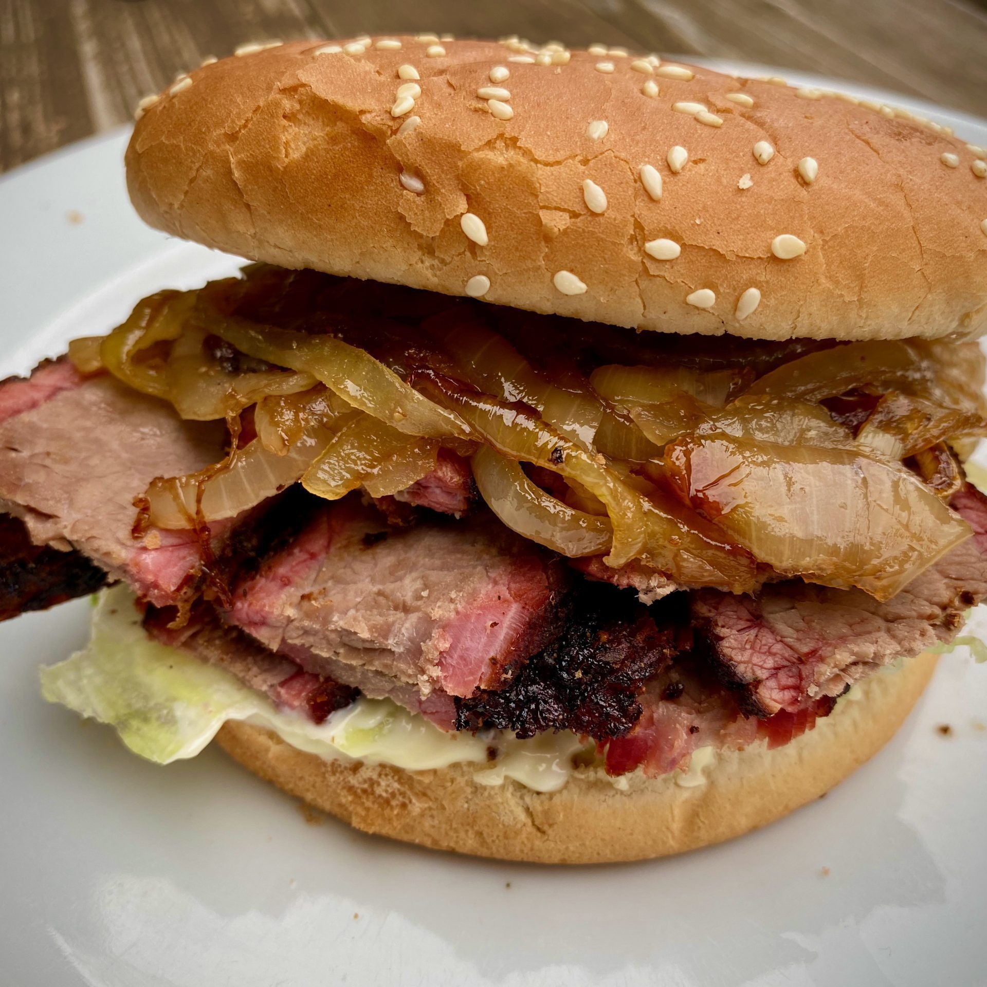 Beef Brisket Burger Big J's BBQ